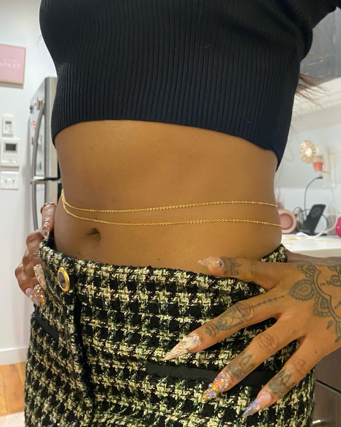 “The Score” Double Stranded Belly Chain