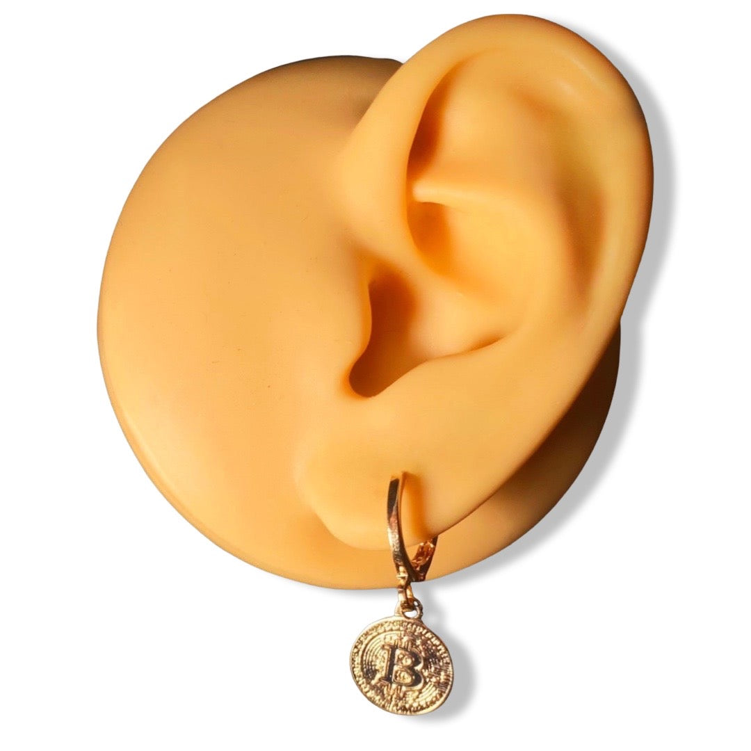 "Seeing Green" Bitcoin Earrings