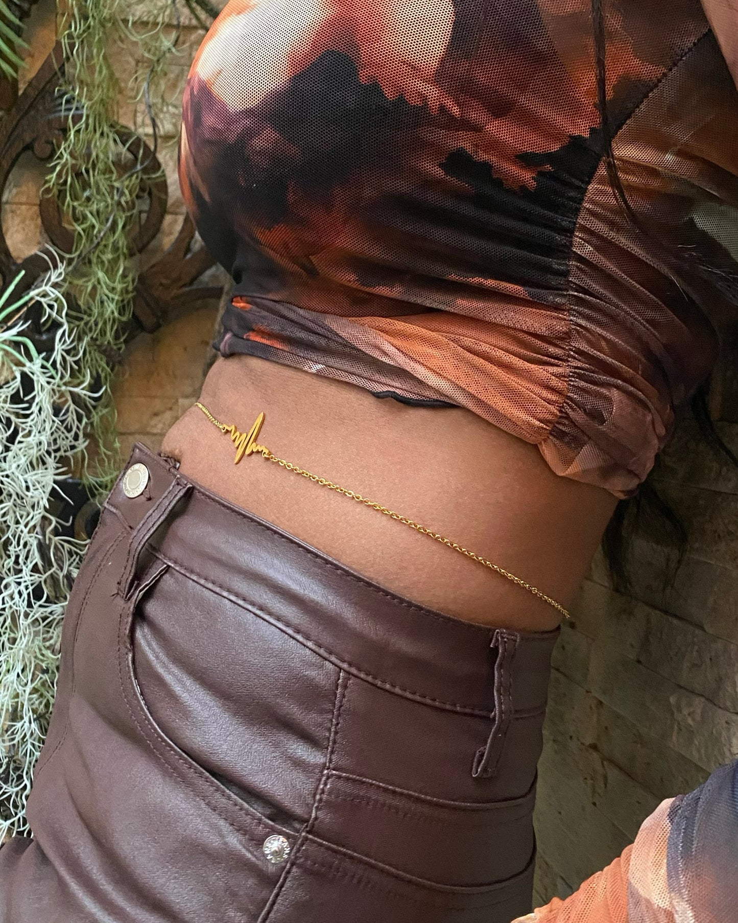 "Body Paint" Heartbeat Belly Chain