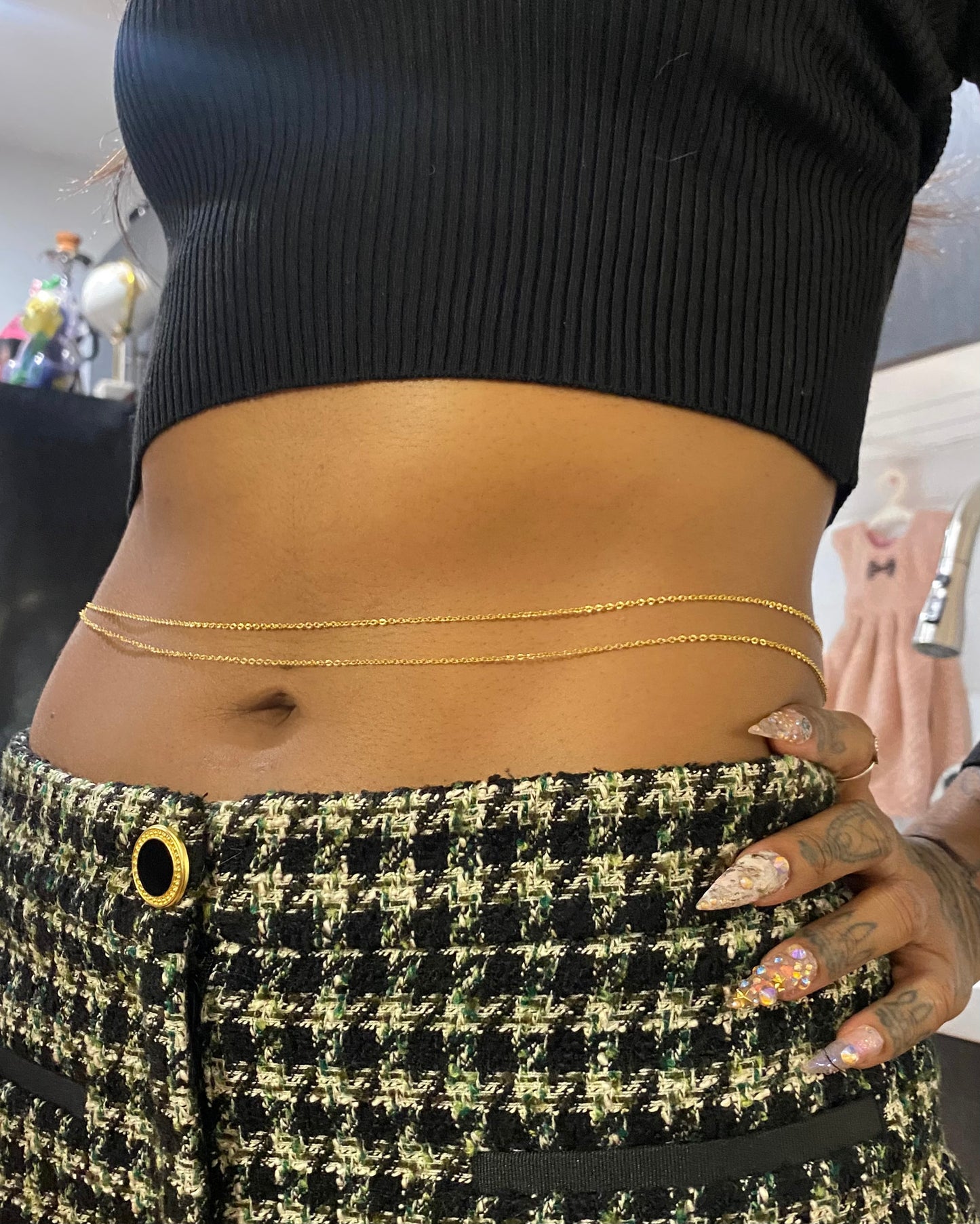 “The Score” Double Stranded Belly Chain