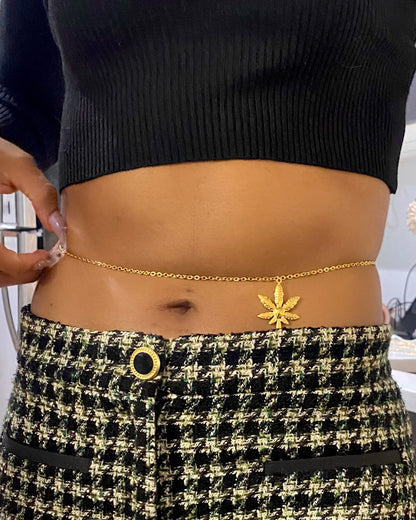 “Devil’s Lettuce" Marijuana Belly Chain