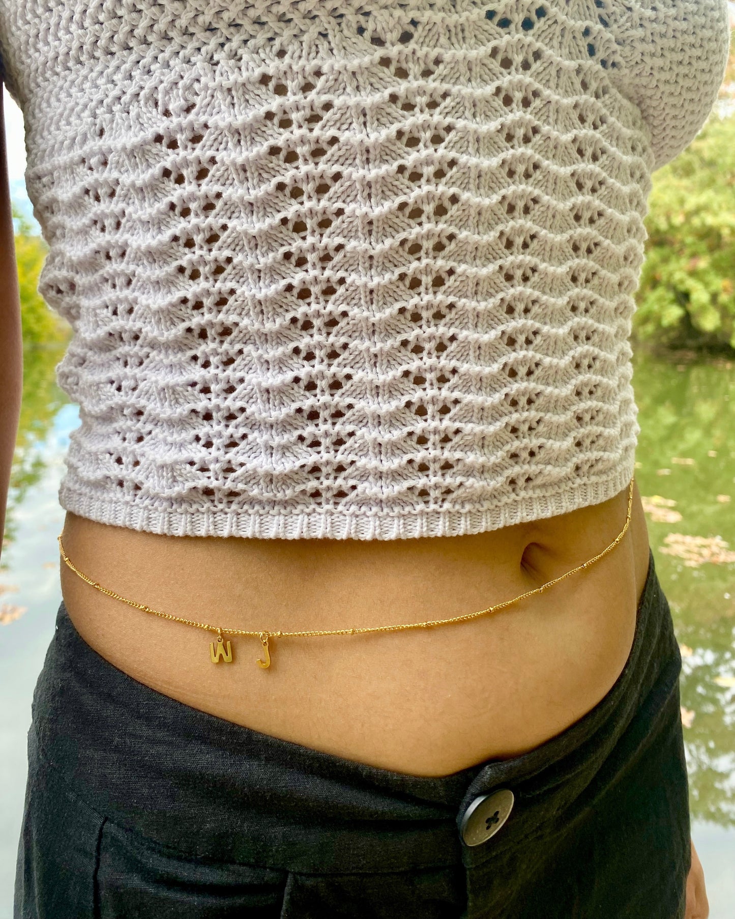 “Cornerstone” Initial Belly Chain