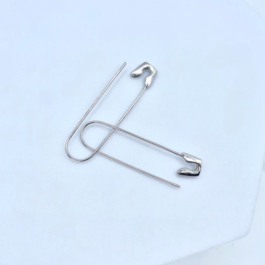 "A Milli" Safety Pin Earrings